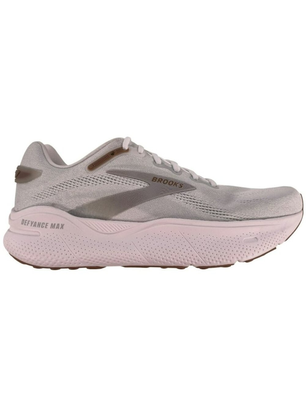 Brooks Defyance Max Running Shoes White/Oyster/Portabella Wmn's Sz 9 DEFECT NEW